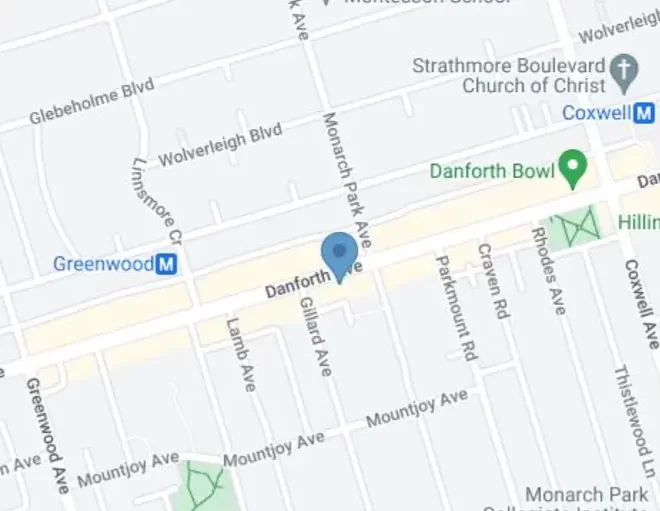Map of the Danforth