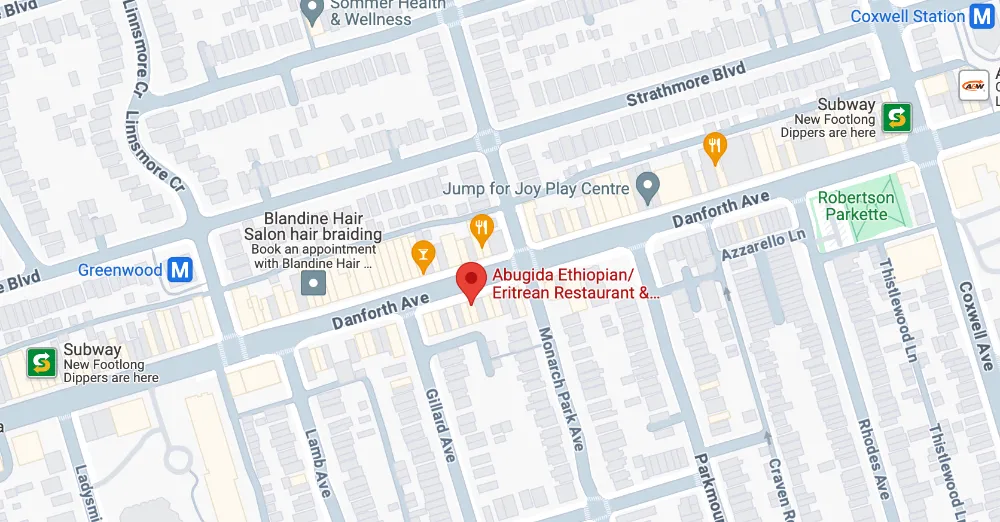 Map of the Danforth Ave at Monarch Park